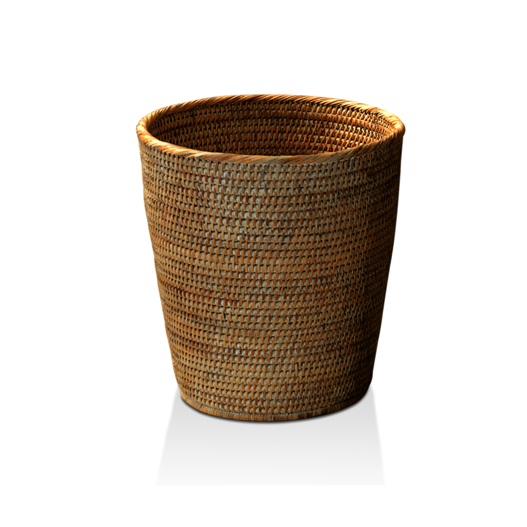 3 Größen wählbar Papierkorb aus Rattan natur 