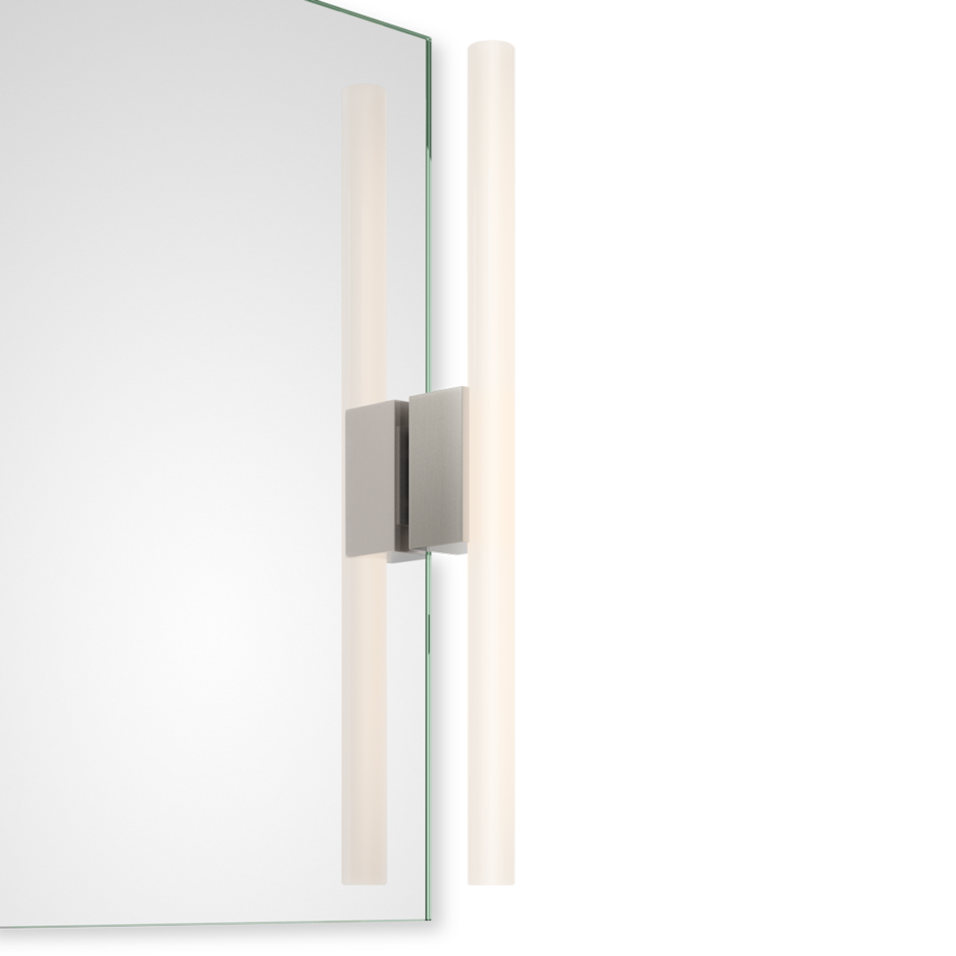 Clip-on light for mirror