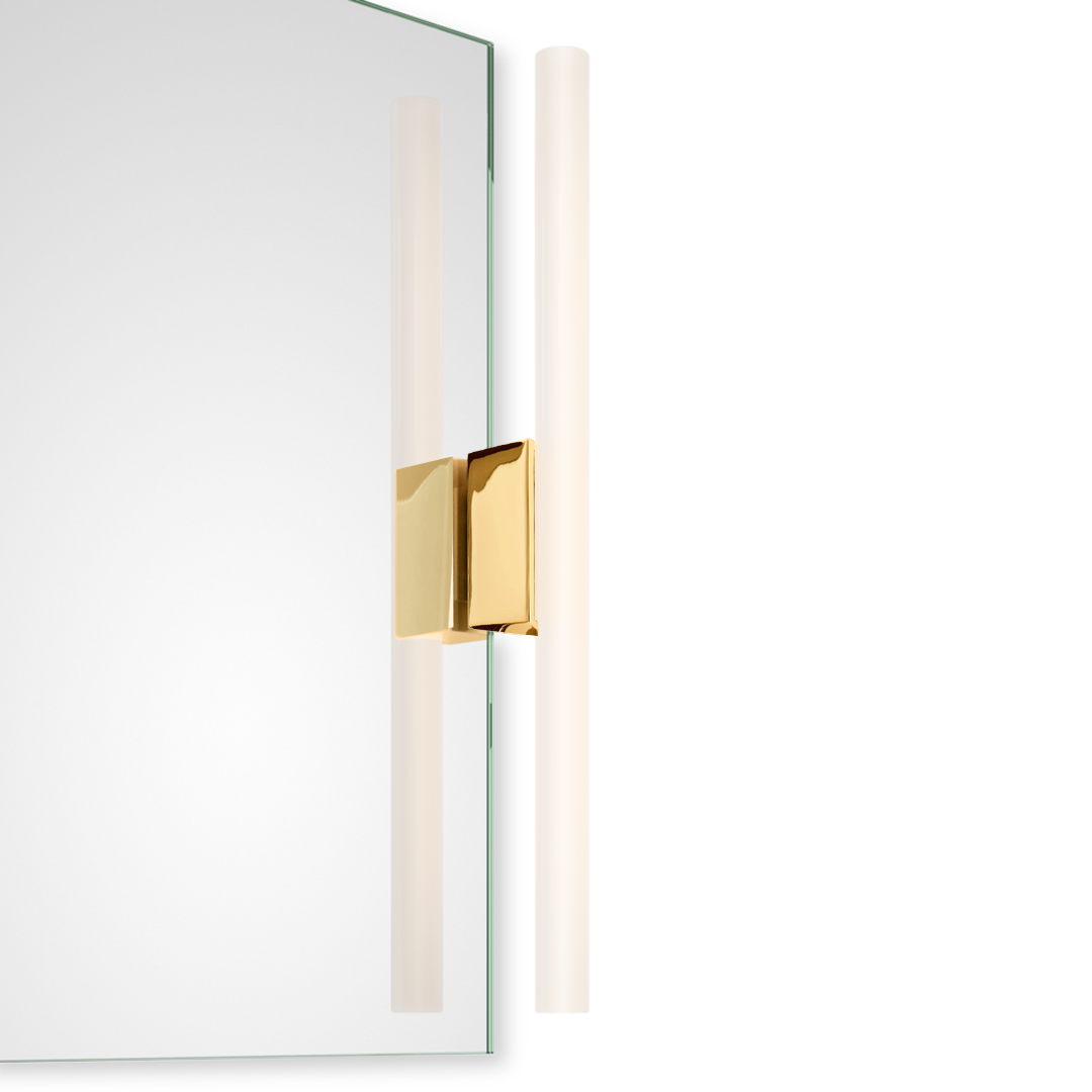 Clip-on light for mirror