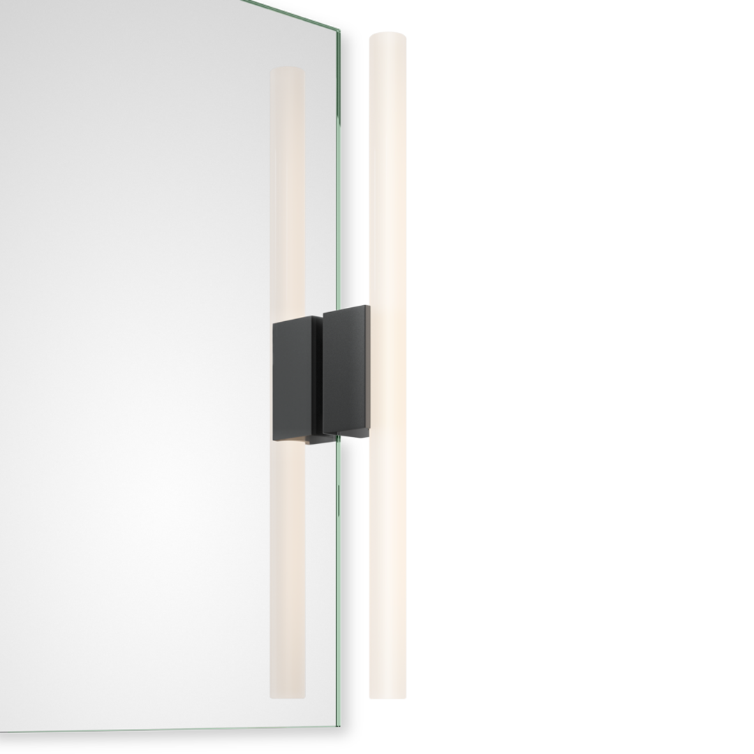 Clip-on light for mirror