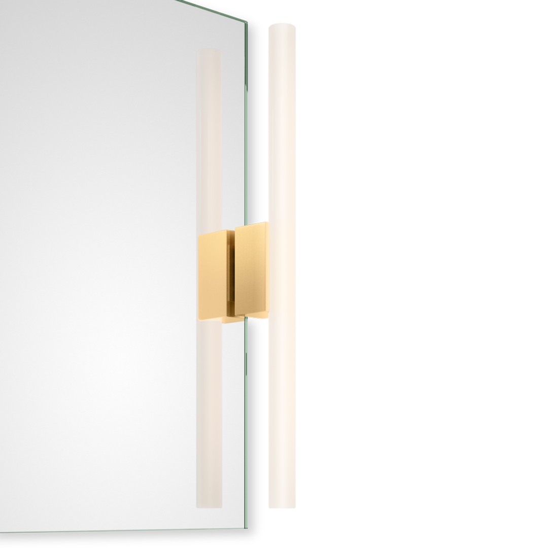 Clip-on light for mirror