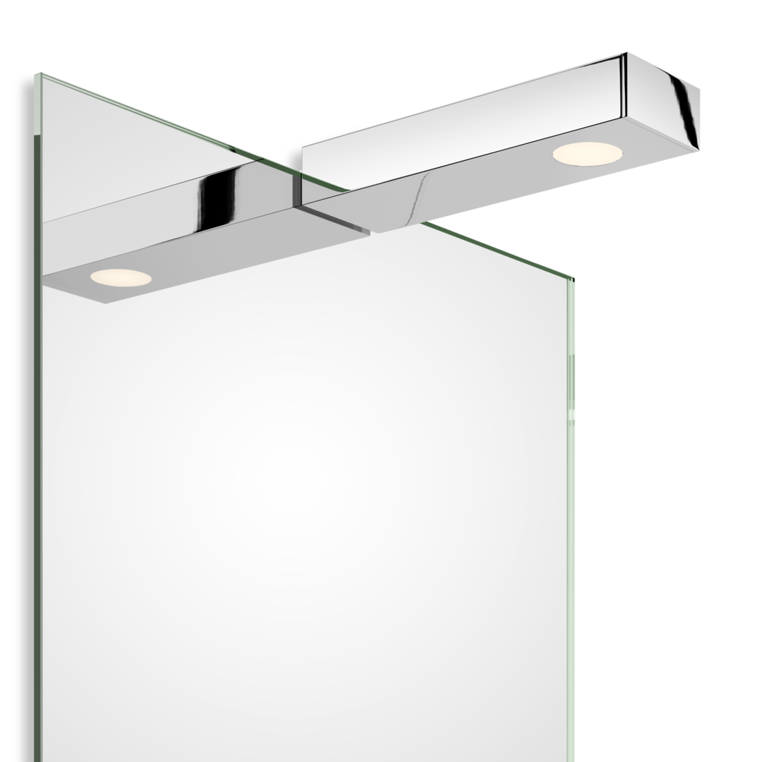 Clip-on light for mirror
