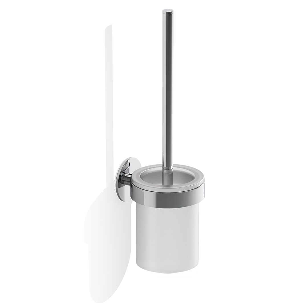 Toilet brush set - self-adhesive