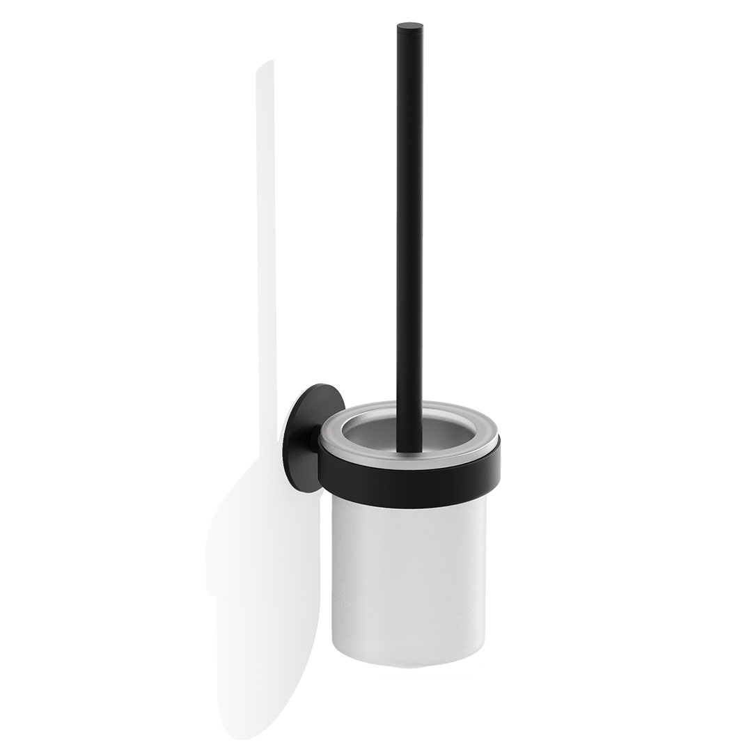 Toilet brush set - self-adhesive